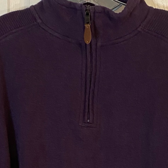 Mens Johnston & Murphy 1/4 zip sweater XL, Purple - Picture 3 of 6